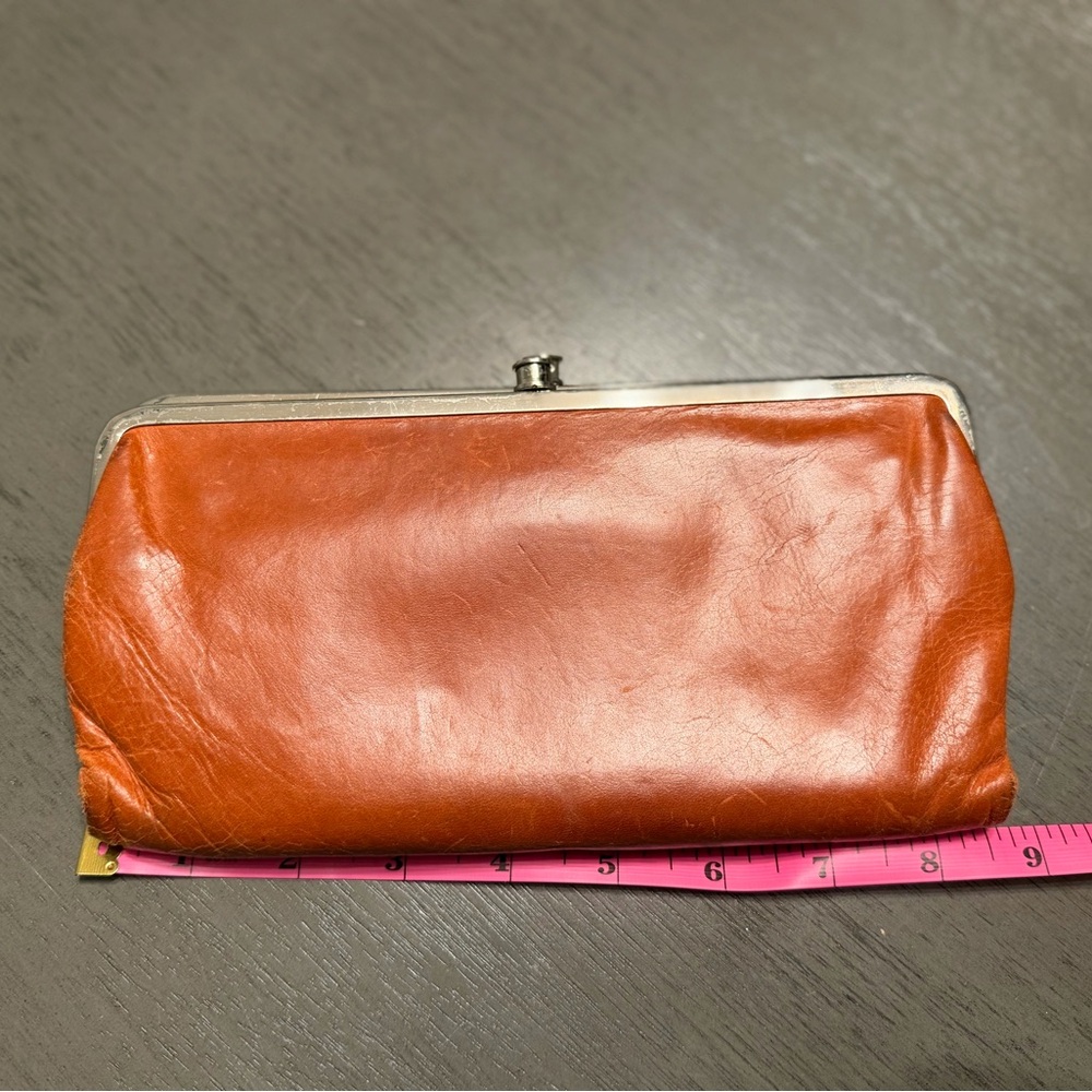 HOBO Burnt Orange Leather Clutch